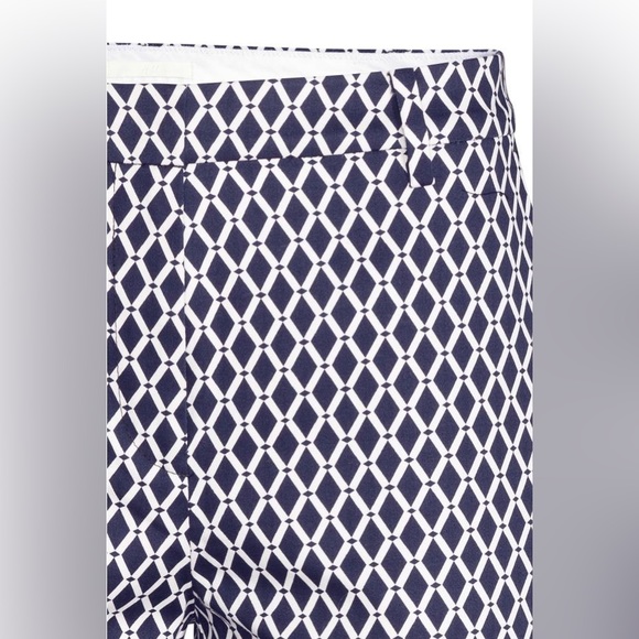 H&M Ankle-Length Patterned Trousers - Navy & White - Picture 3 of 10